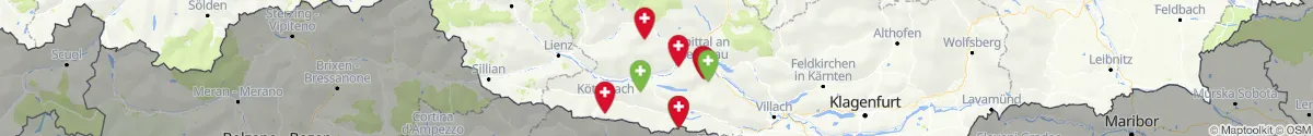 Map view for Pharmacies emergency services nearby Steinfeld (Spittal an der Drau, Kärnten)